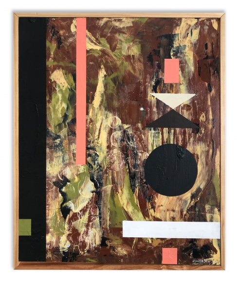Greg Hodgson Antenna in field of mud, 2019 art