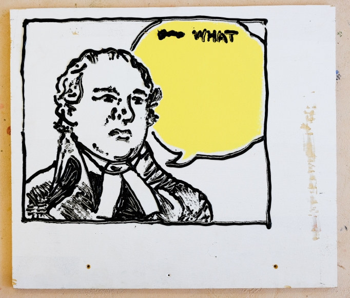 Jacob Boylan What, 2020 Silicon & acrylic on plywood 59h x 51w cm