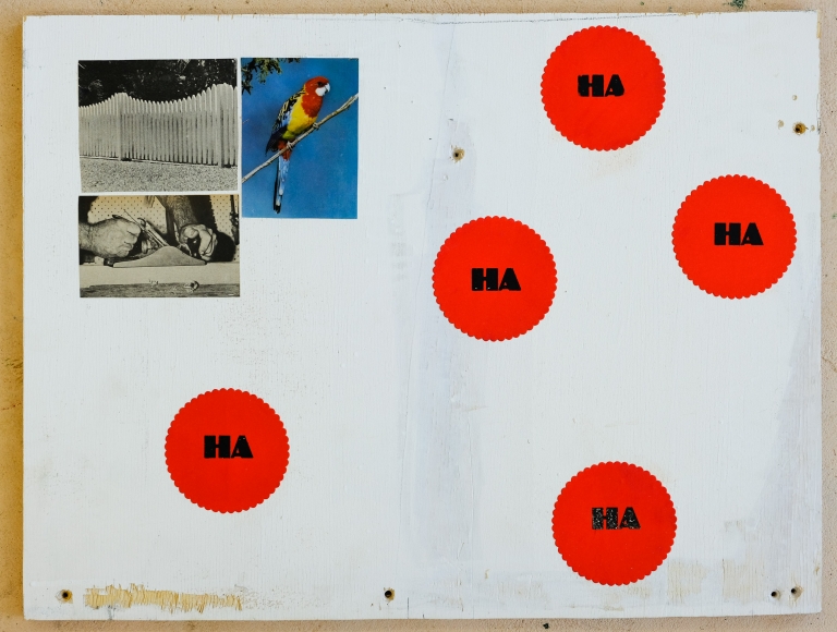 Jacob Boylan Endless Joke, 2020 Acrylic and Water Based Screen Print Ink on Plywood 42.50h x 56w cm