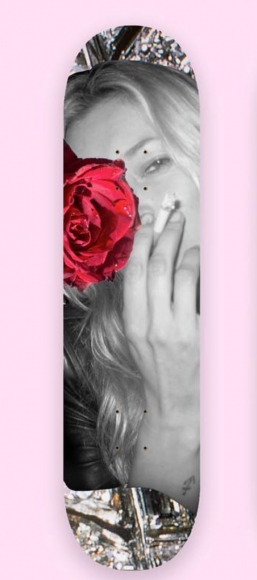 Michael Stiegler An English Rose (Red) Dina Broadhurst x Michael Stiegler X Kate Moss Colab, 2019 Skateboard