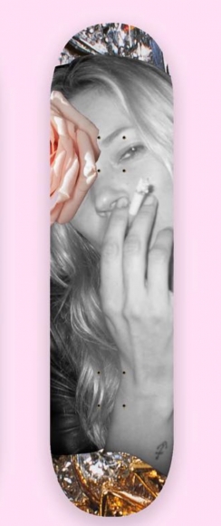 Michael Stiegler An English Rose (Pink) Dina Broadhurst x Michael Stiegler X Kate Moss Colab, 2019 skateboard