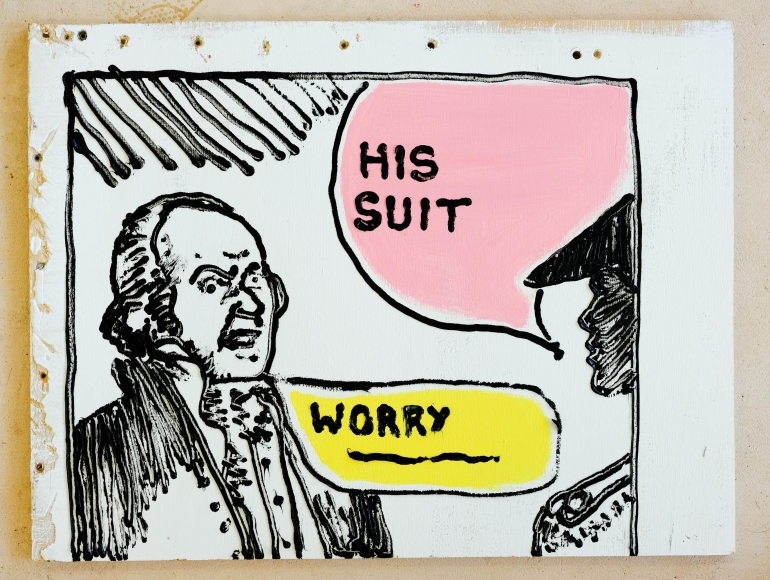 Jacob Boylan Worry, 2020 Silicon & acrylic on plywood 45h x 59w cm