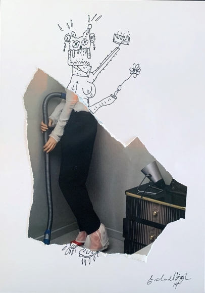 Michael Stiegler Vacuuming, 2019 art from the exhibition on Bowery at Lone Goat Gallery