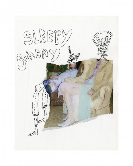 Michael Stiegler Sleepy Sunday (unframed), 2019 art from the exhibition on Bowery at Lone Goat Gallery