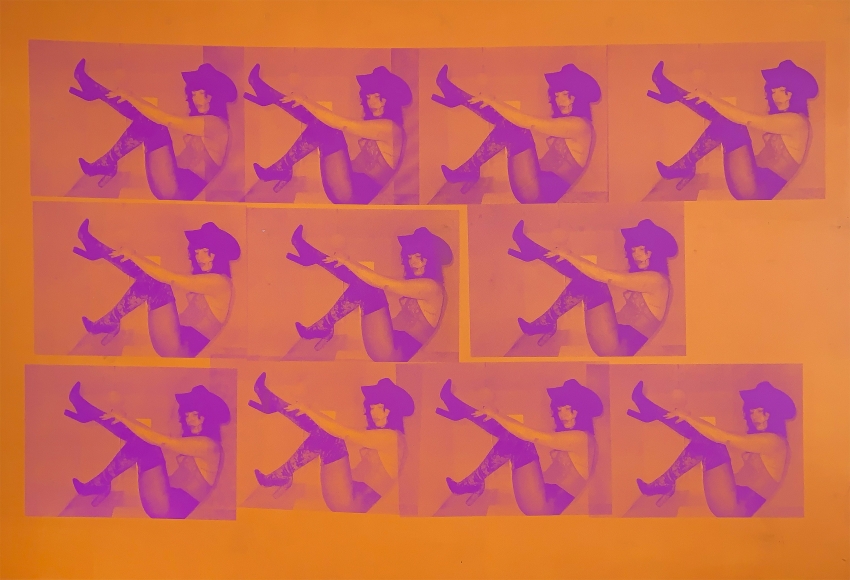 Michael Stiegler Georgia Orange and Pink, 2019 art from the exhibition on Bowery at Lone Goat Gallery