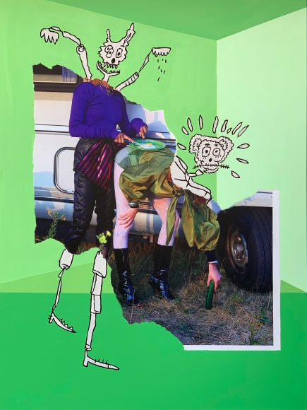 Michael Stiegler Picnic Day, 2019 art from the exhibition on Bowery at Lone Goat Gallery