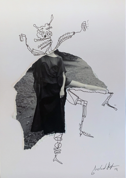 Michael Stiegler Reclining, 2019 art from the exhibition on Bowery at Lone Goat Gallery