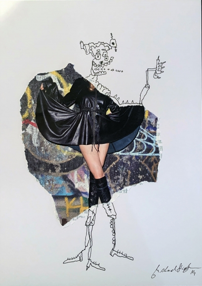 Michael Stiegler Curtsy, 2019 art from the exhibition on Bowery at Lone Goat Gallery