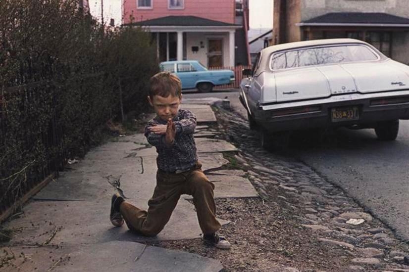  Karate Stance, Wilkes-Barre, PA, 1977&nbsp;, 	14 x 17 inch dye transfer print