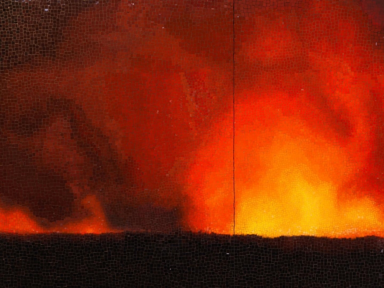 TERESITA FERNÁNDEZ Fire (America) 5 (detail), 2016