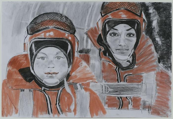 ALEXEY KALLIMA From the series "Chechen Women's Team of Parachute Jumping and Its Virtual Fans", 2008