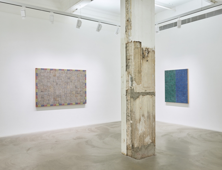 McArthur Binion, Hand:Work:II, Installation view at Lehmann Maupin, Hong Kong