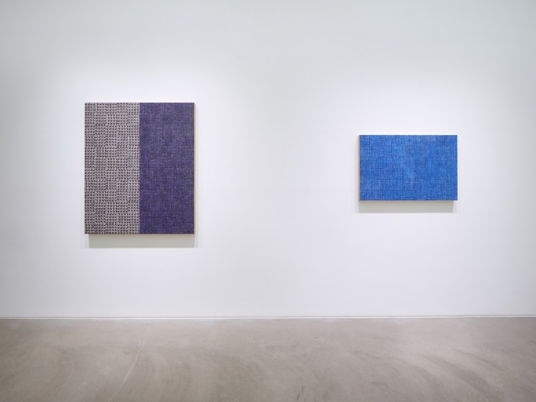 McArthur Binion, Hand:Work:II, Installation view at Lehmann Maupin, Hong Kong