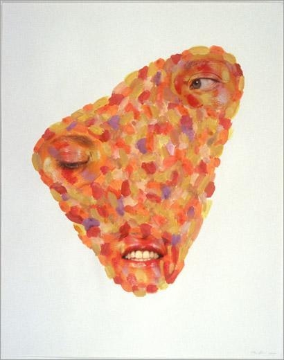 Syn, 2004 acrylic and collage on paper
