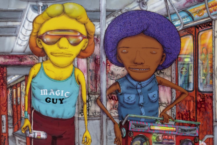 OSGEMEOS The layup afternoon train (detail), 2017