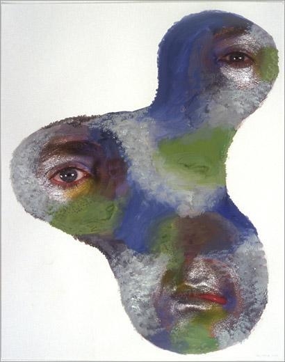 Silv, 2004 acrylic and collage on paper