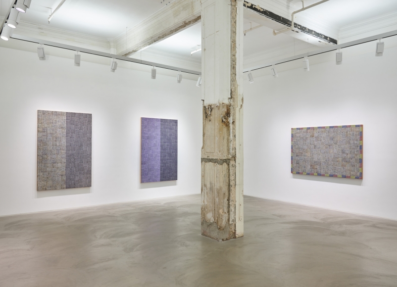 McArthur Binion, Hand:Work:II, Installation view at Lehmann Maupin, Hong Kong