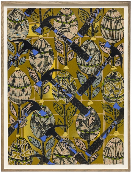 LARI PITTMAN, Found Buried: Textile for Crib Lining, 2020