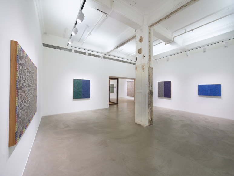 McArthur Binion, Hand:Work:II, Installation view at Lehmann Maupin, Hong Kong