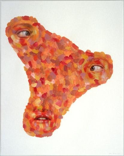 Psy, 2004 acrylic and collage on paper