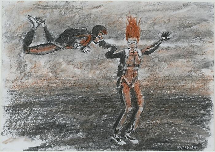 ALEXEY KALLIMA From the series "Chechen Women's Team of Parachute Jumping and Its Virtual Fans", 2008