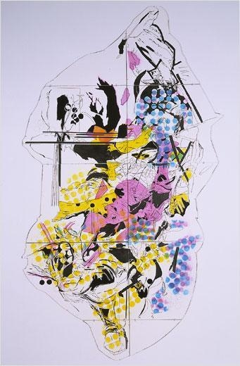 Producer, 2000 ink on paper with plexiglass frame