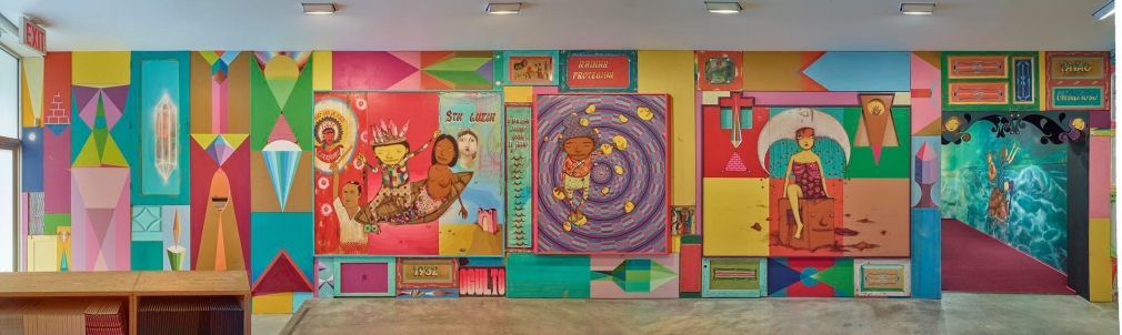 OSGEMEOS, Silence of the Music installation view 2