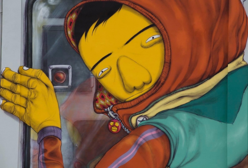 OSGEMEOS Efêmero (detail), 2016