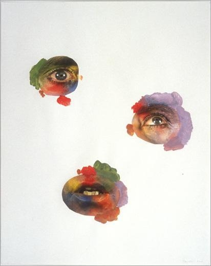 Bla, 2004 acrylic and collage on paper