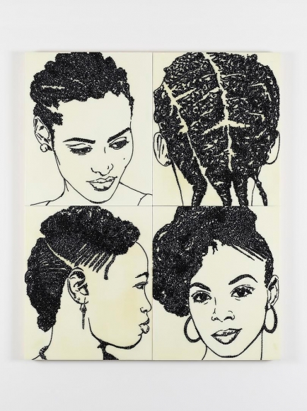 MICKALENE THOMAS, Hair Portrait #18, 2013