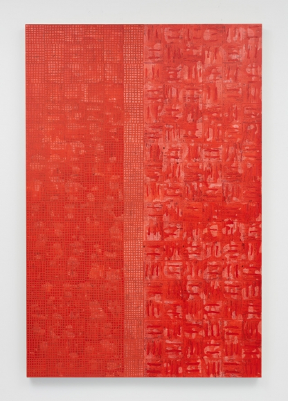 MCARTHUR BINION, Ink: Work (Vermillion), 2018