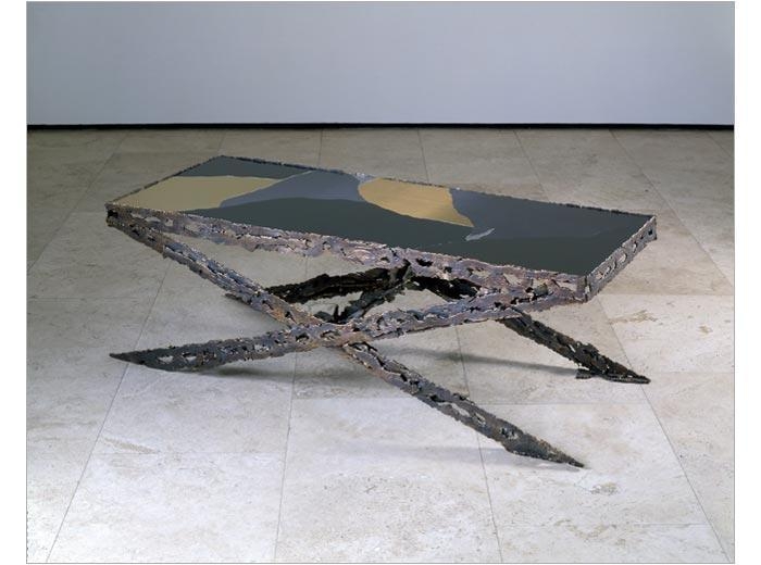 Untitled (Bronze X Table, Large), 2005