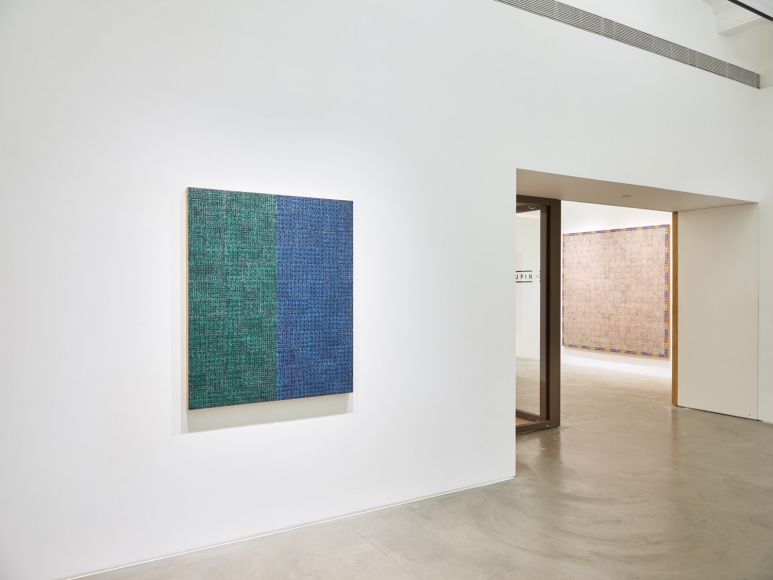 McArthur Binion, Hand:Work:II, Installation view at Lehmann Maupin, Hong Kong
