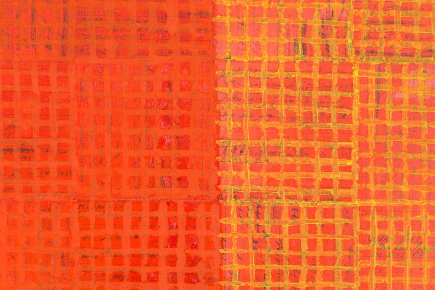 MCARTHUR BINION, Ink: Work: Vermillion, 2018 (detail)