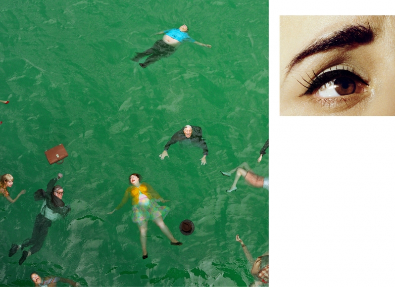 ALEX PRAGER 3:14 pm, Pacific Ocean and Eye #9 (Passenger Casualties), 2012 