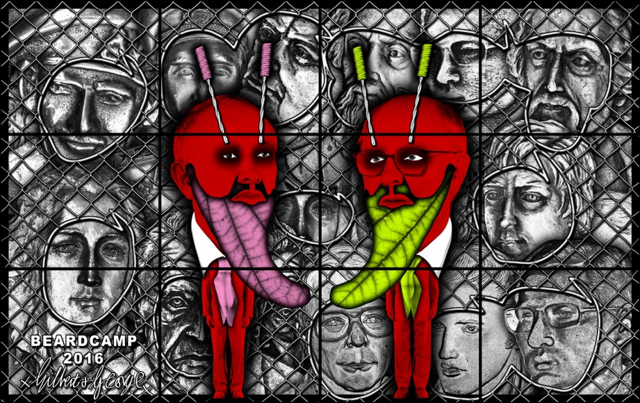GILBERT & GEORGE, BEARDCAMP, 2016