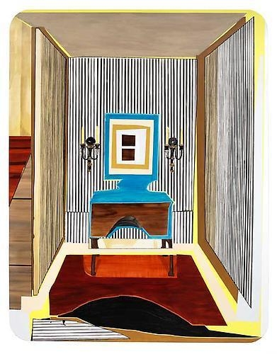MICKALENE THOMAS Interior: Striped Foyer, 2011