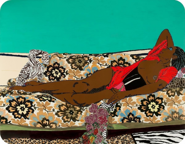 MICKALENE THOMAS, Portrait of Mama Bush 1, 2010