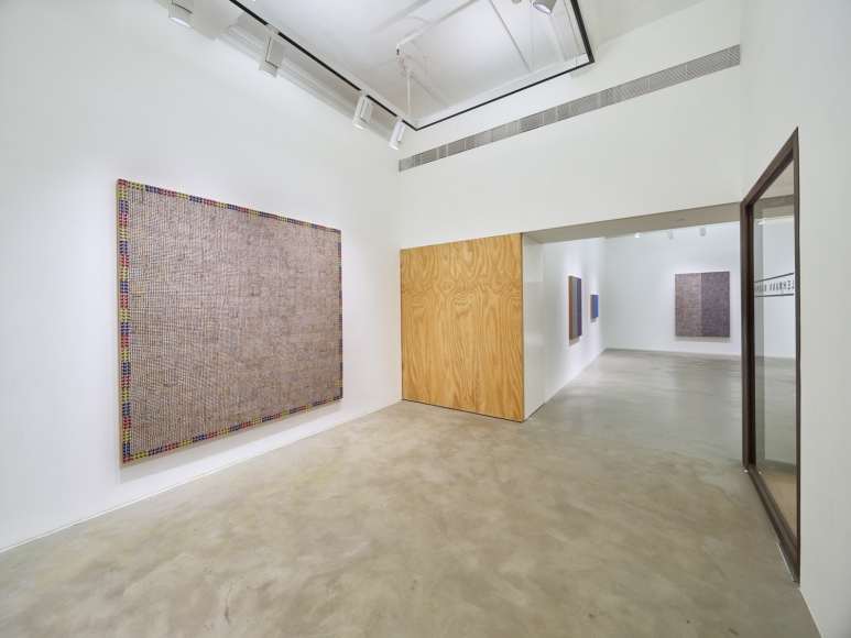 McArthur Binion, Hand:Work:II, Installation view at Lehmann Maupin, Hong Kong
