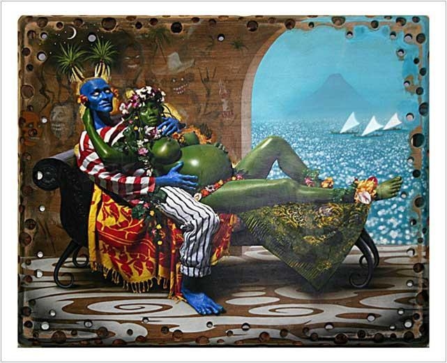 Untitled, 2006 mixed media collage on wood