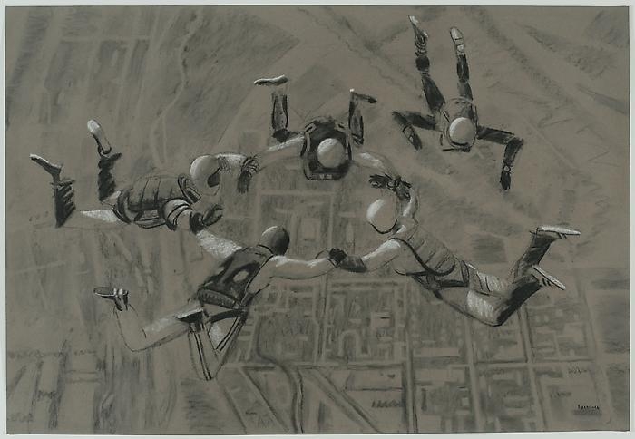 ALEXEY KALLIMA From the series "Chechen Women's Team of Parachute Jumping and Its Virtual Fans", 2008