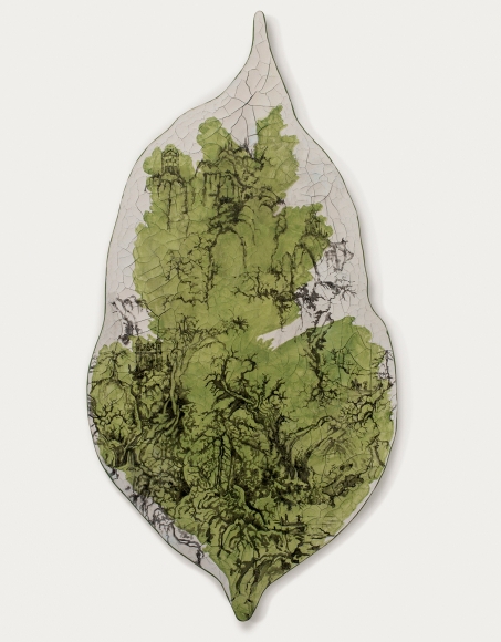 ADRIANA VAREJÃO, Paisagem sino-brasileira com verde, 2015