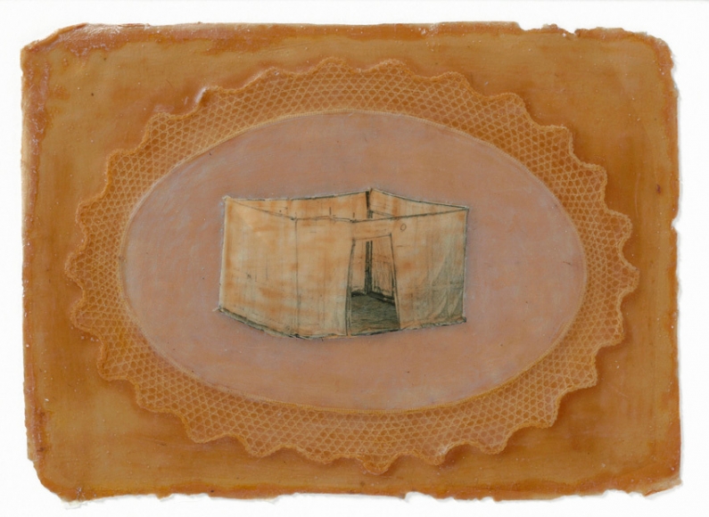 æµ·è·å¸èµ« Hautram auf kleiner Häckeldecke (Skin room on small crocheted blanket), c. 1990