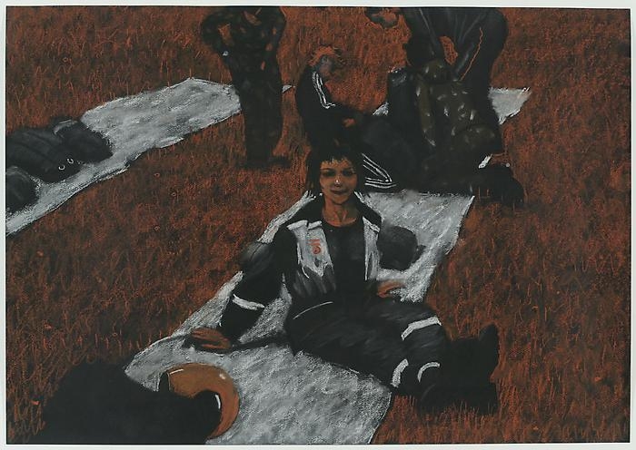 ALEXEY KALLIMA From the series "Chechen Women's Team of Parachute Jumping and Its Virtual Fans", 2008