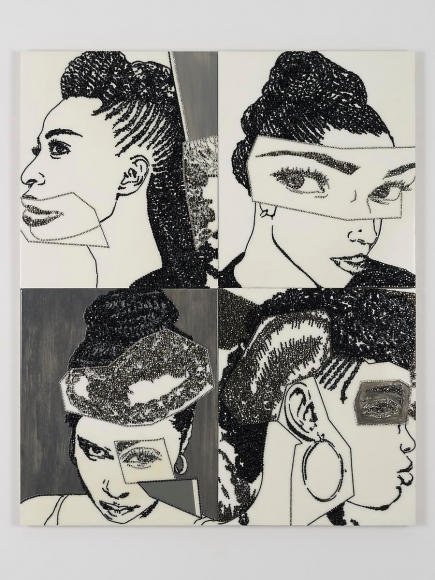 MICKALENE THOMAS Hair Portrait #16, 2013
