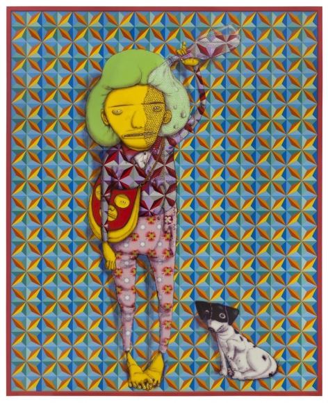 OSGEMEOS O Banho com Agua da Chuva (Rain shower), 2016