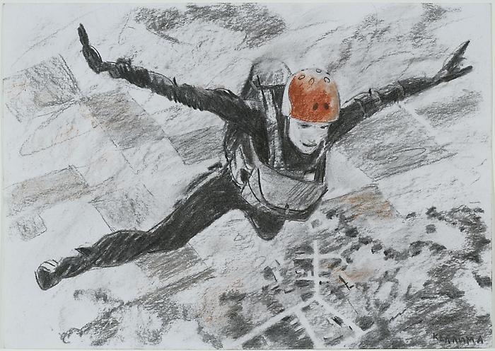 ALEXEY KALLIMA From the series "Chechen Women's Team of Parachute Jumping and Its Virtual Fans", 2008