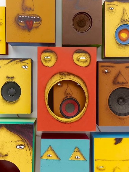 OSGEMEOS White Carnival (detail), 2016