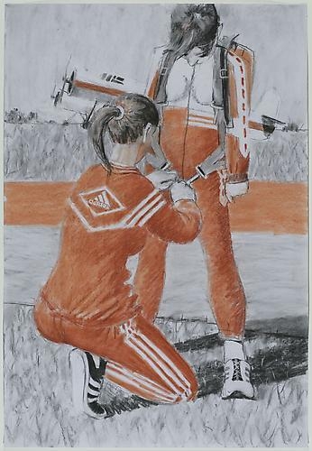 ALEXEY KALLIMA From the series "Chechen Women's Team of Parachute Jumping and Its Virtual Fans", 2008
