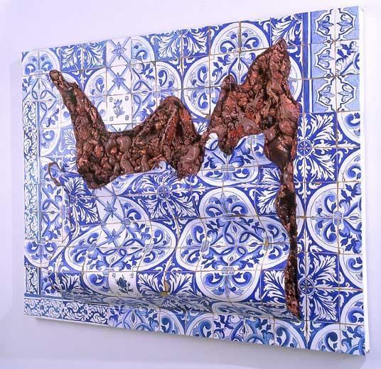 Azulejaria 'De Tapete em Carne Viva' (Carpet-Style Tilework in Live Flesh), 1999